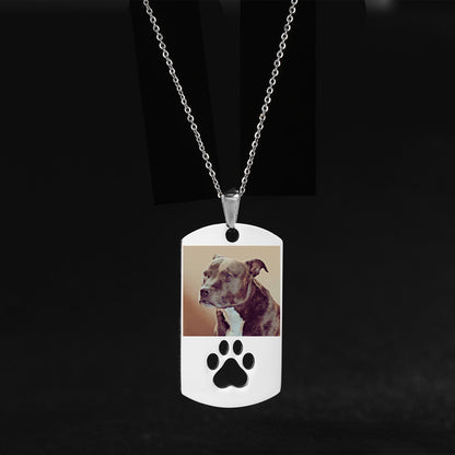 personalized pet photo necklace 