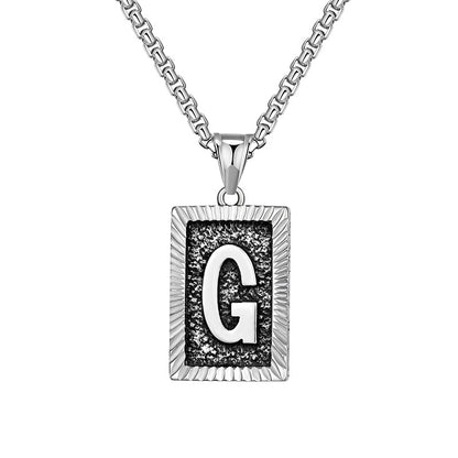 Mens Chain With Initial Mens Necklace With Initial Charm