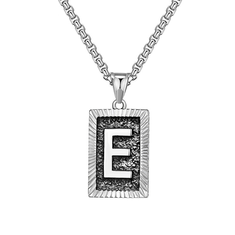 Mens Chain With Initial Mens Necklace With Initial Charm