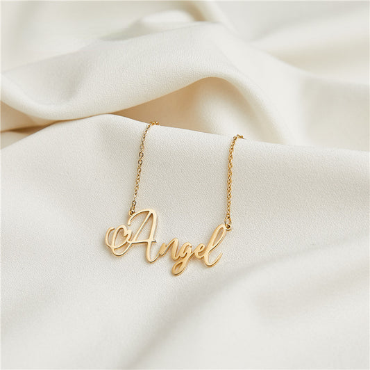 Custom Name Necklace For Girlfriend Name Necklace Gold