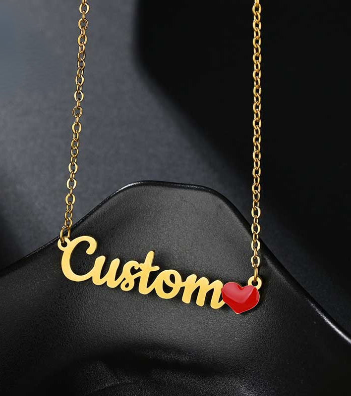 Custom Name Necklace With HEART