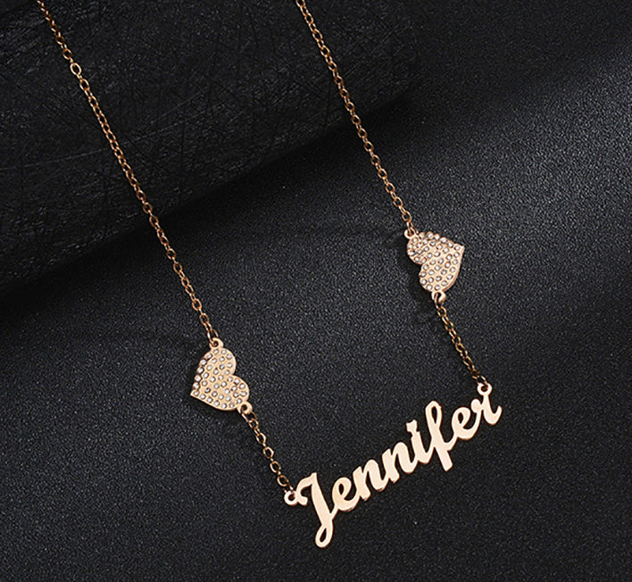 Name Necklace With Heart