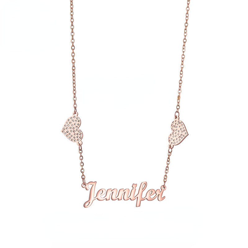Name Necklace With Heart