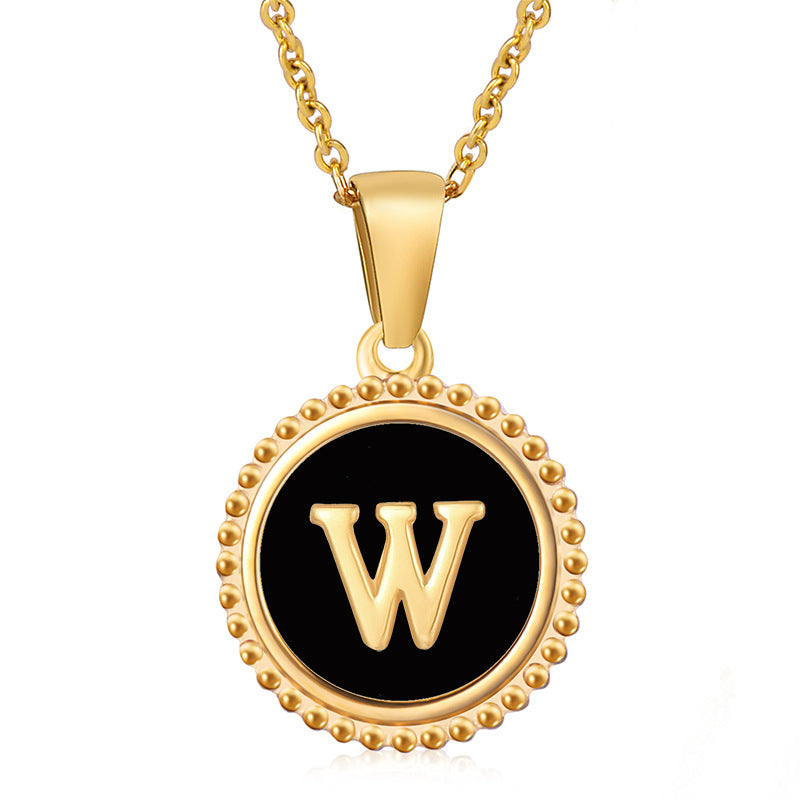 Initial Disc Necklace Gold Disc Necklace For Women