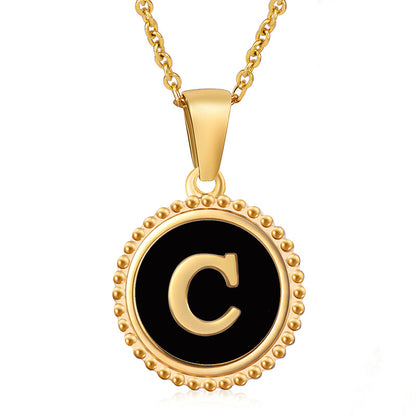 Initial Disc Necklace Gold Disc Necklace For Women