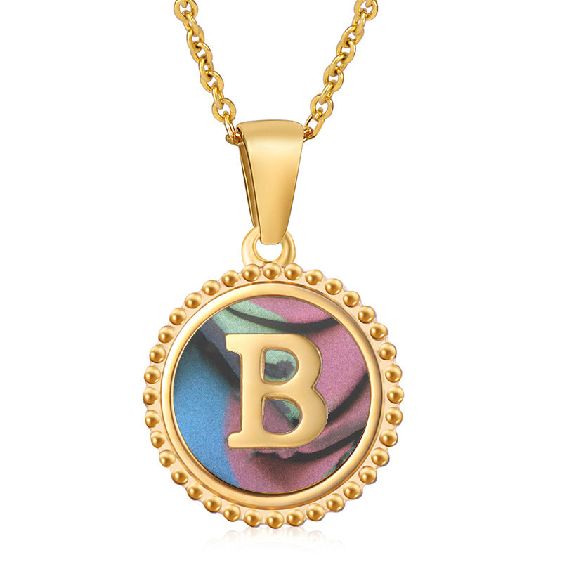 Initial Disc Necklace Gold Disc Necklace For Women