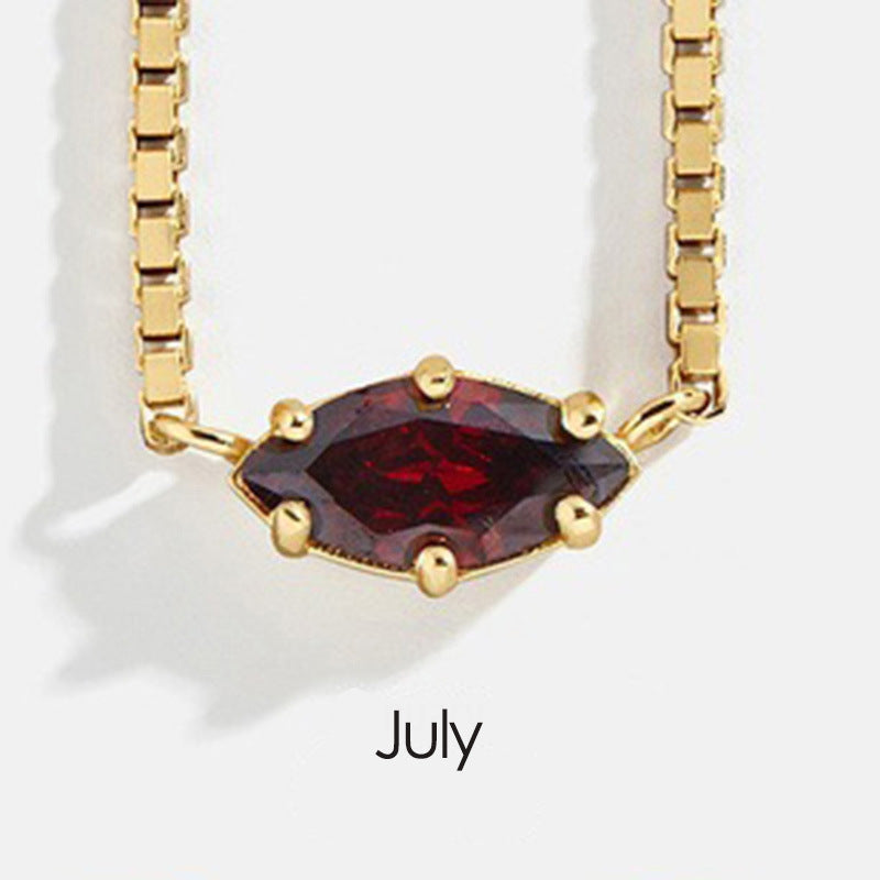  Horse Eye july Birthstone Necklace