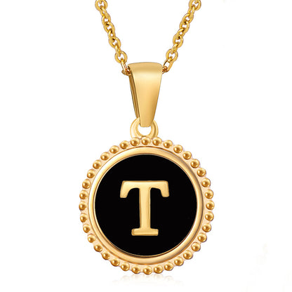 Initial Disc Necklace Gold Disc Necklace For Women