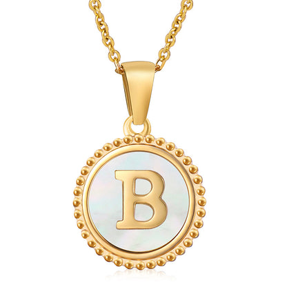 Initial Disc Necklace Gold Disc Necklace For Women