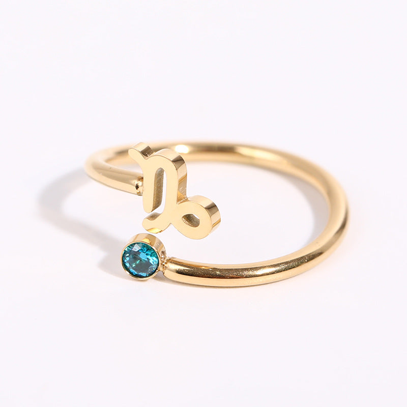 Birthstone Constellation Open Ring