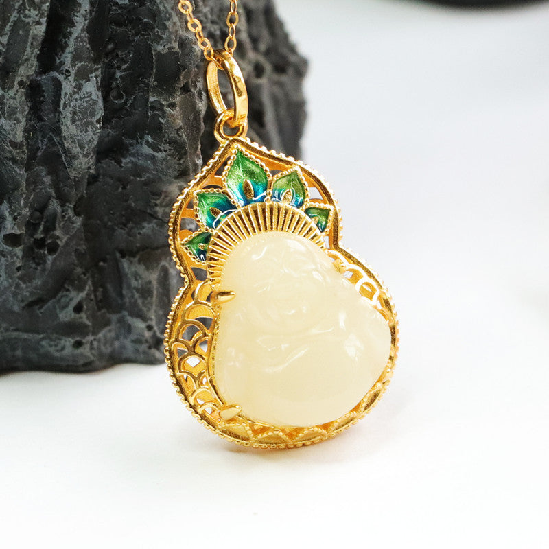 White Buddha Necklace 23A2402