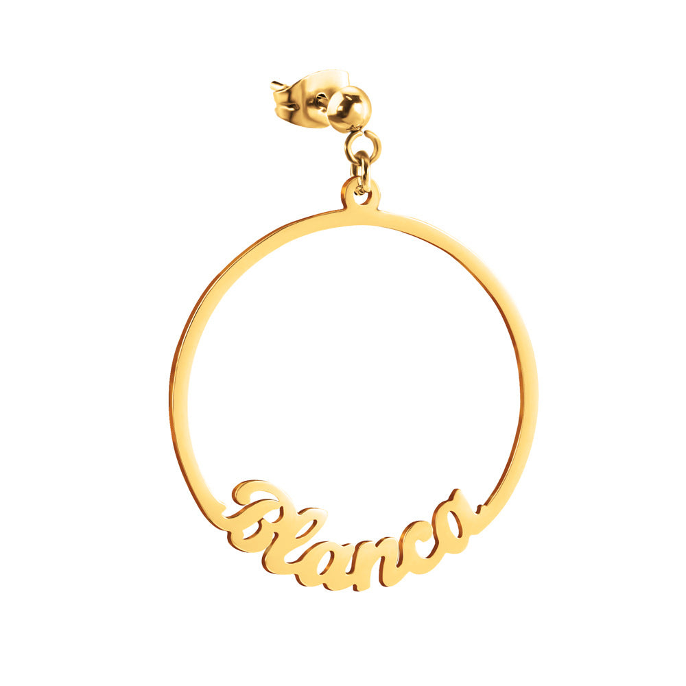 name earrings GOLD