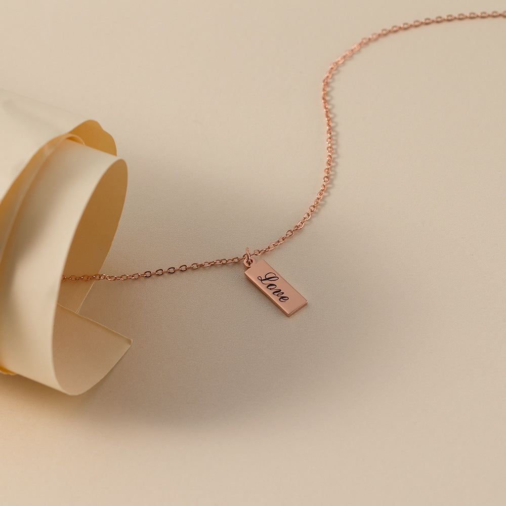 Nameplate Necklace Pendant ROSE GOLD