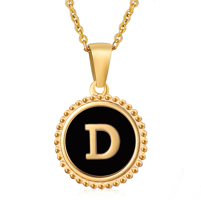 Initial Disc Necklace Gold Disc Necklace For Women