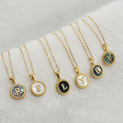 Initial Disc Necklace Gold Disc Necklace For Women