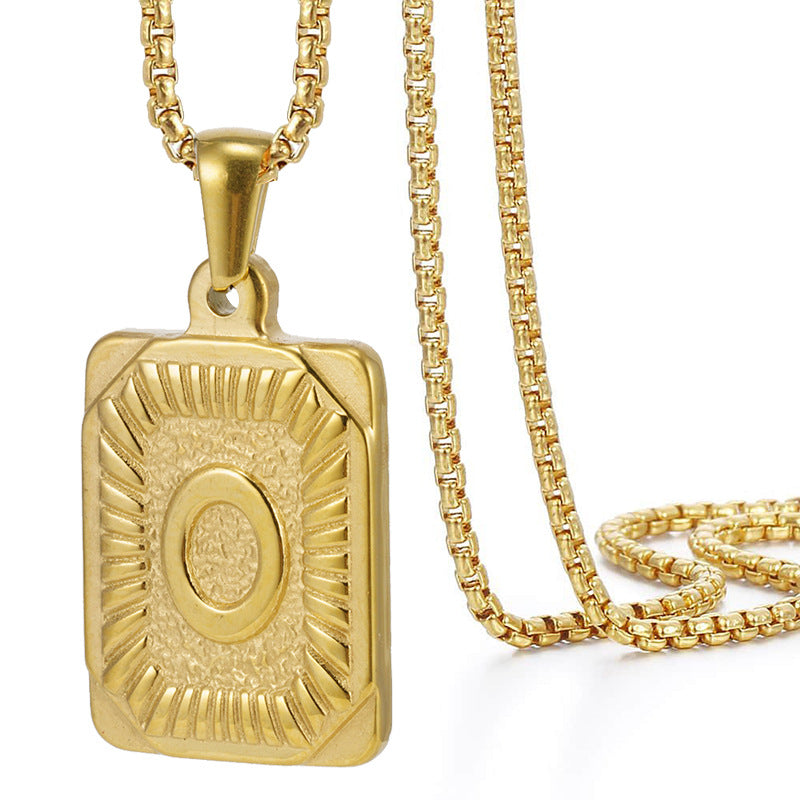 Chain With Initial For Guys Initial Necklace For Men GOLD