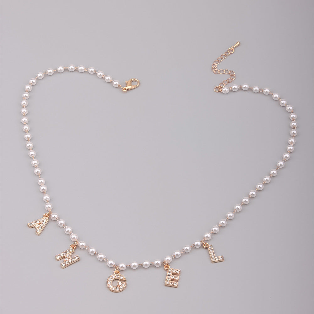 Name Necklace With Pearls