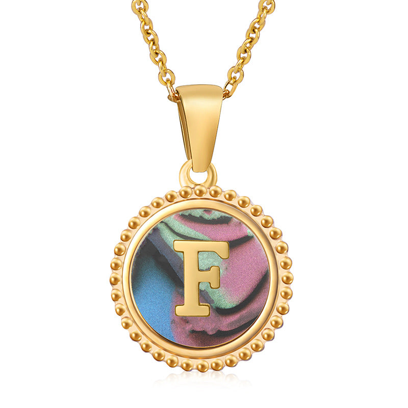 Initial Disc Necklace Gold Disc Necklace For Women