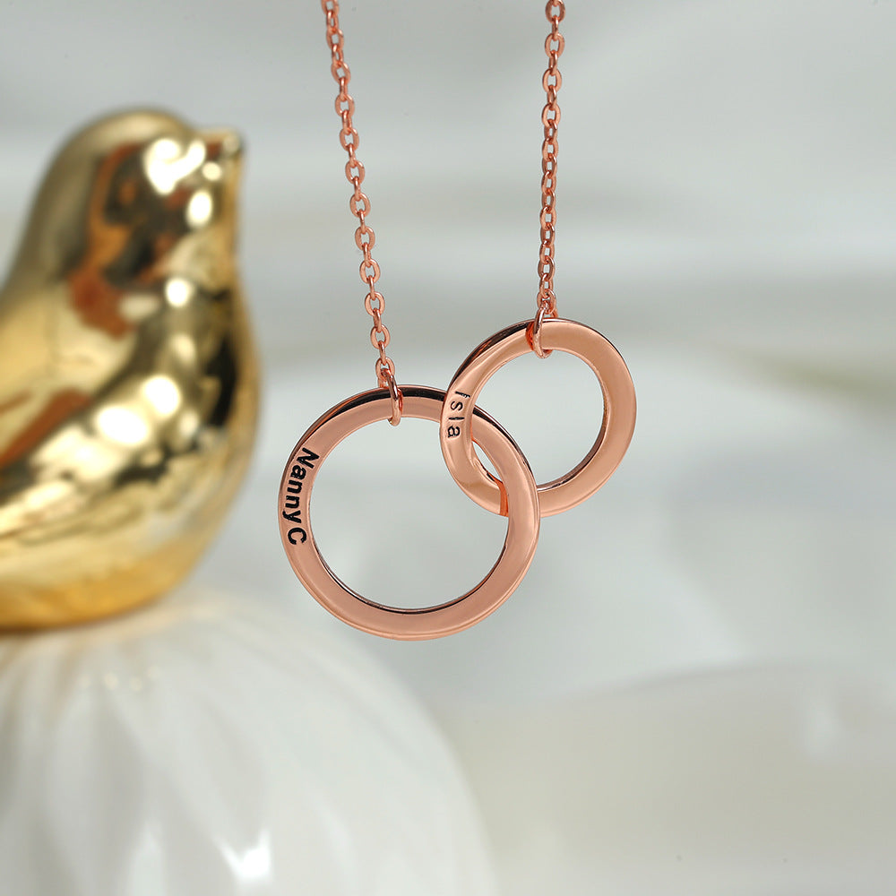 Name Necklace Circle