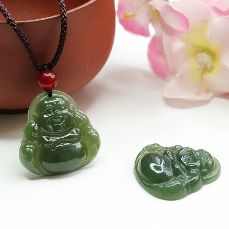 Jade Pendant Green Buddha Necklace 23A1607