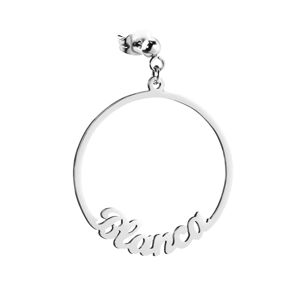 name earrings SILVER