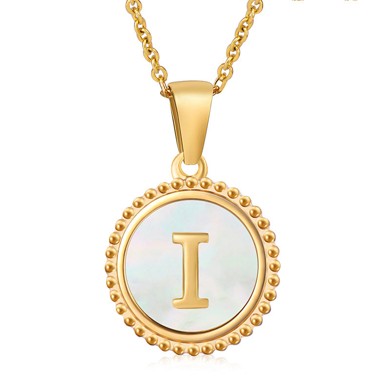 Initial Disc Necklace Gold Disc Necklace For Women