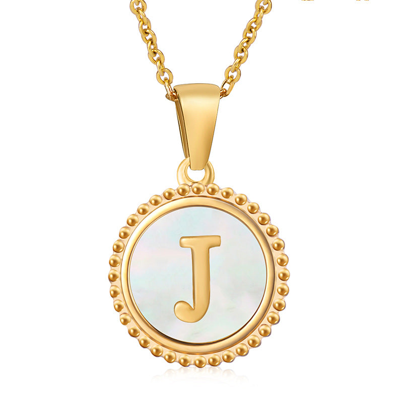 Initial Disc Necklace Gold Disc Necklace For Women