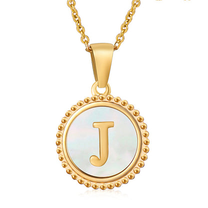 Initial Disc Necklace Gold Disc Necklace For Women