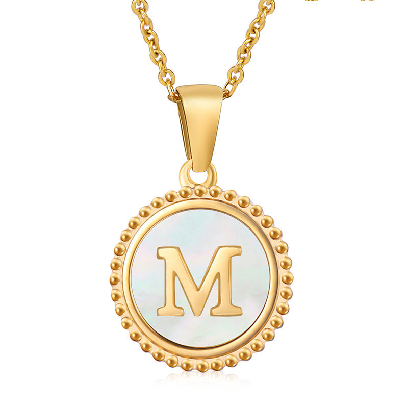 Initial Disc Necklace Gold Disc Necklace For Women