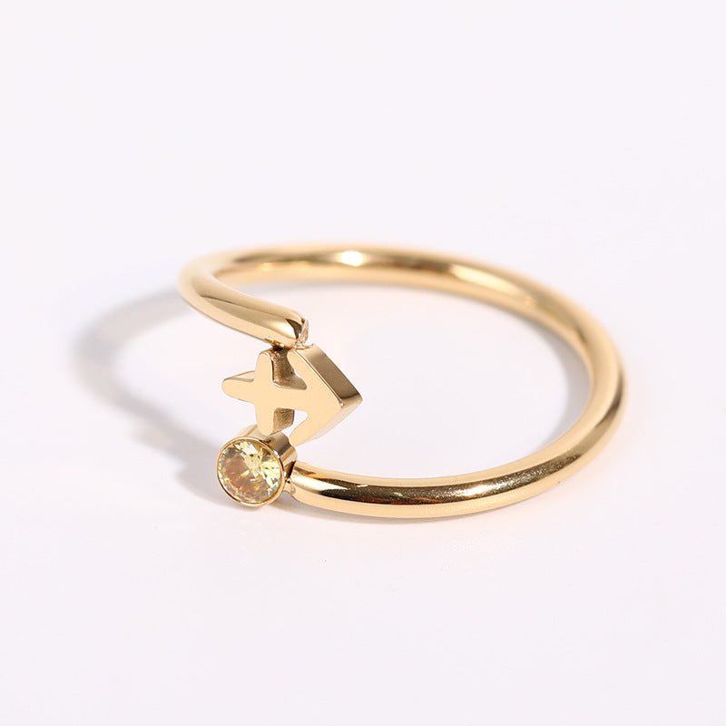 Birthstone Constellation Open Ring