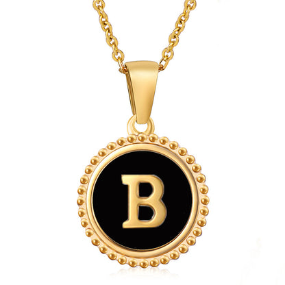 Initial Disc Necklace Gold Disc Necklace For Women