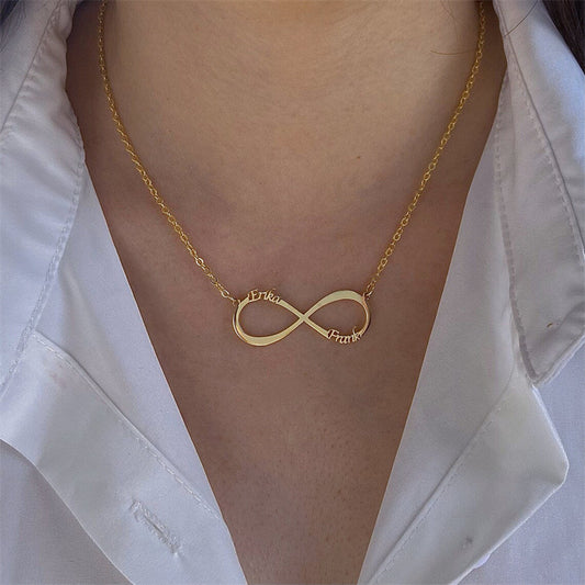 Infinity Necklace With 2 Names Necklaces For Girlfriend With Name