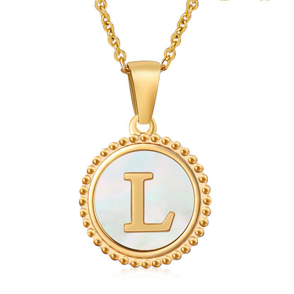 Initial Disc Necklace Gold Disc Necklace For Women