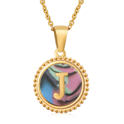 Initial Disc Necklace Gold Disc Necklace For Women