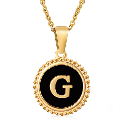 Initial Disc Necklace Gold Disc Necklace For Women