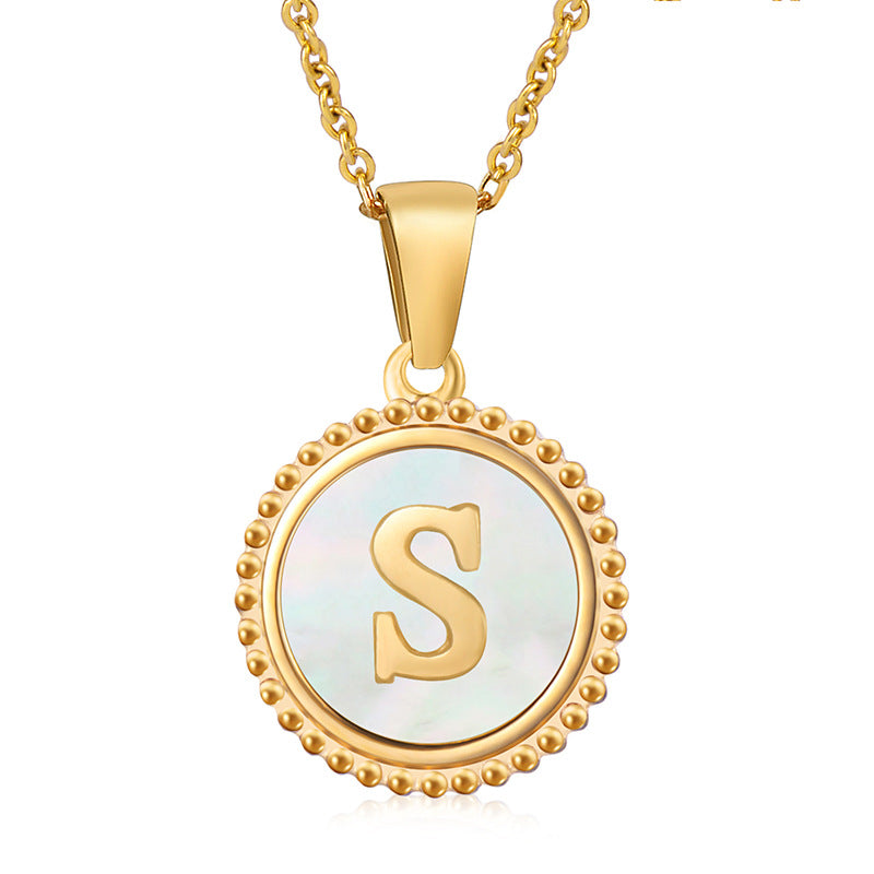 Initial Disc Necklace Gold Disc Necklace For Women