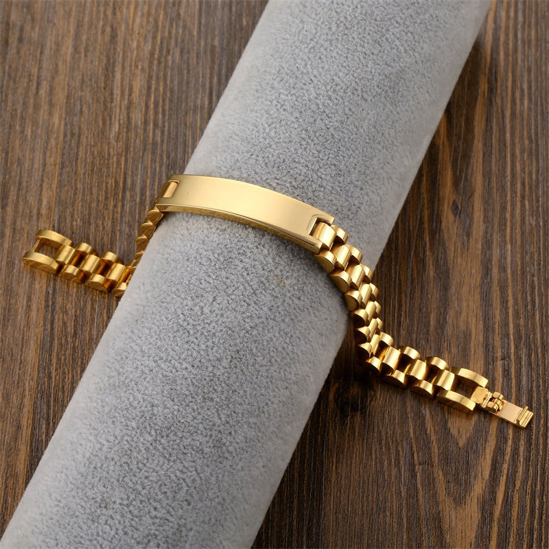 Bracelet Watch For Men Men's Gold Name Bracelets
