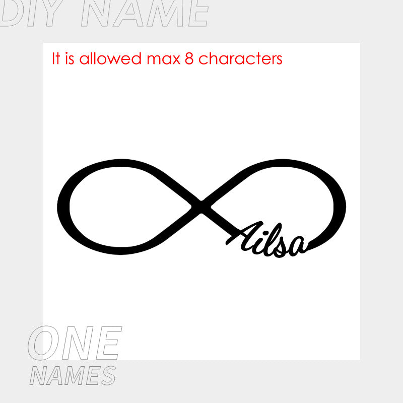 Infinity Necklace With  Name Couple Name Pendant Gold