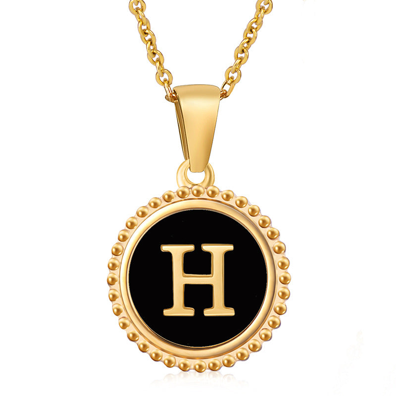 Initial Disc Necklace Gold Disc Necklace For Women