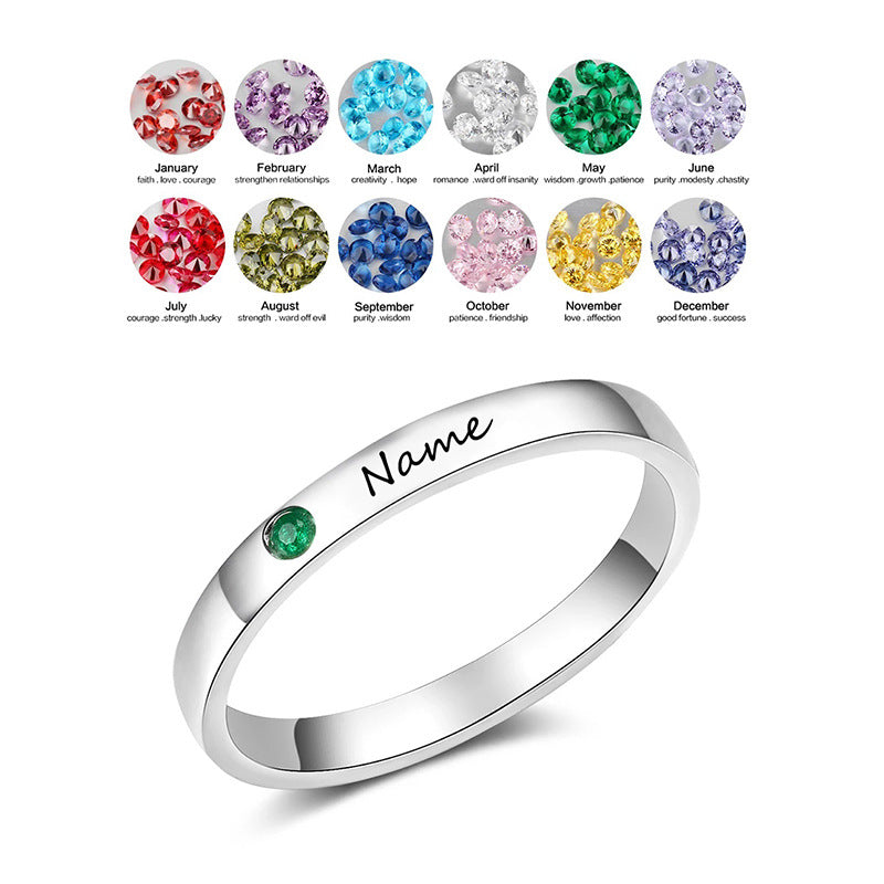 Personalized Birthstone Rings With Names