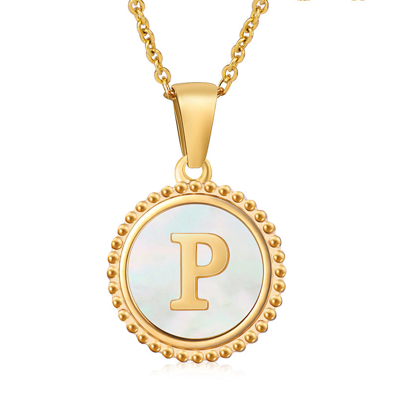 Initial Disc Necklace Gold Disc Necklace For Women