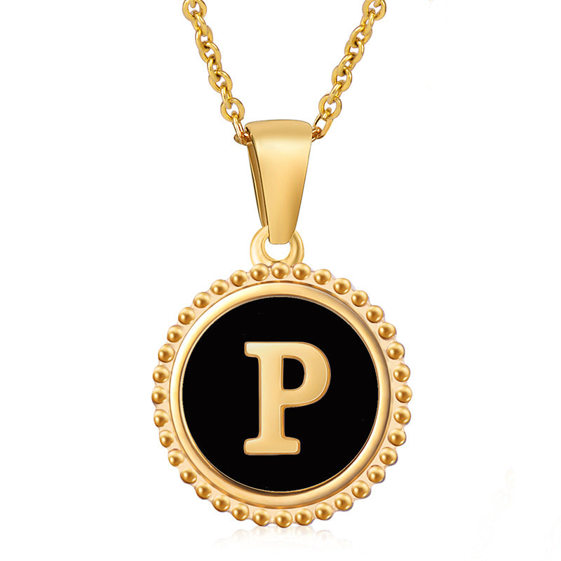 Initial Disc Necklace Gold Disc Necklace For Women