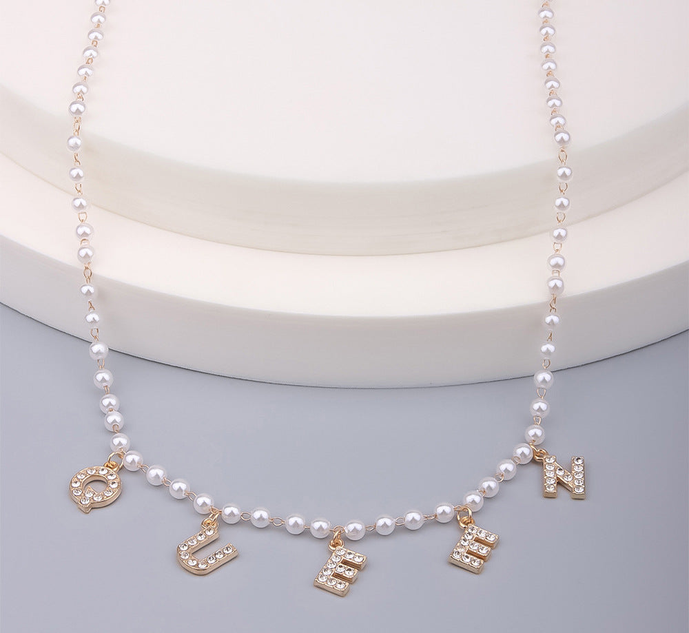 Name Necklace With Pearls