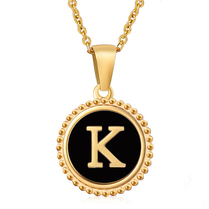 Initial Disc Necklace Gold Disc Necklace For Women