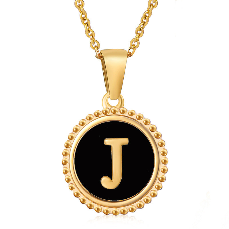 Initial Disc Necklace Gold Disc Necklace For Women