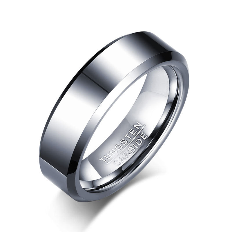 Mens Minimalist Tungsten Band Rings