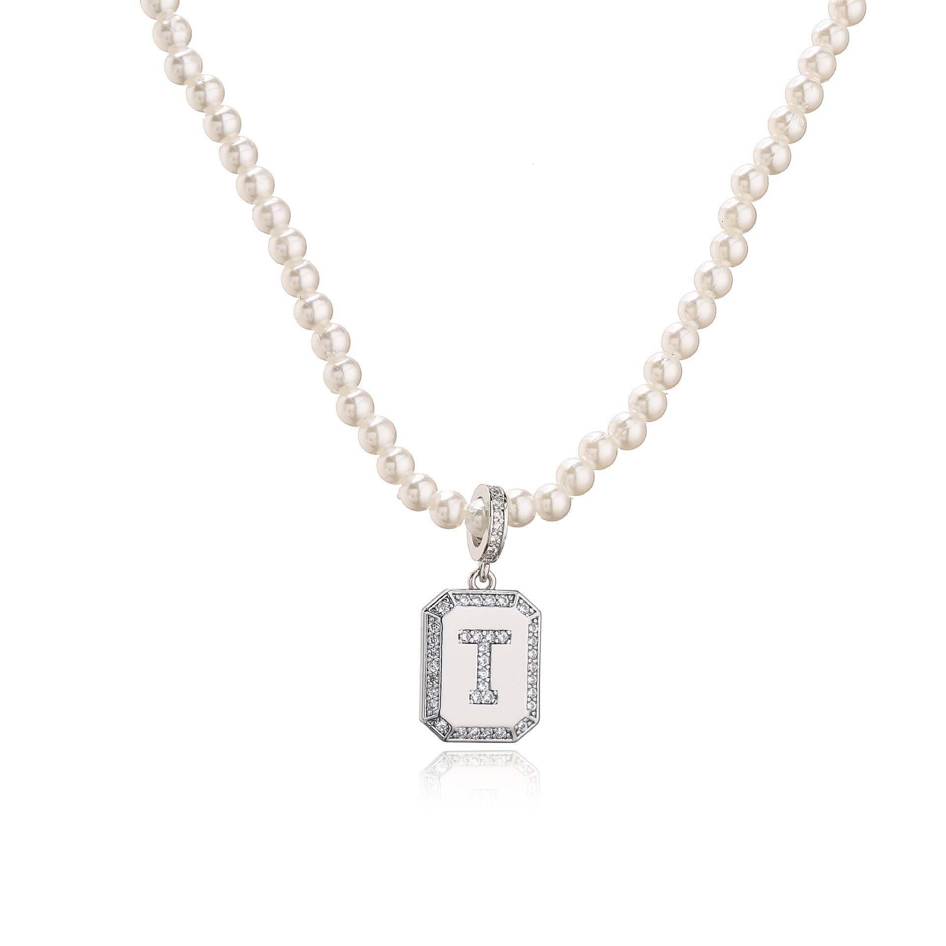 Pearl Initial Necklace Dainty Initial Necklace Initial Jewelry For Women