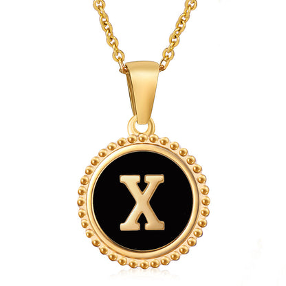 Initial Disc Necklace Gold Disc Necklace For Women