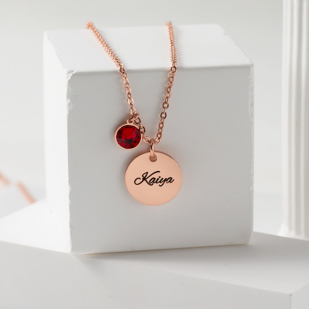  DISC Name Necklace With Birthstone