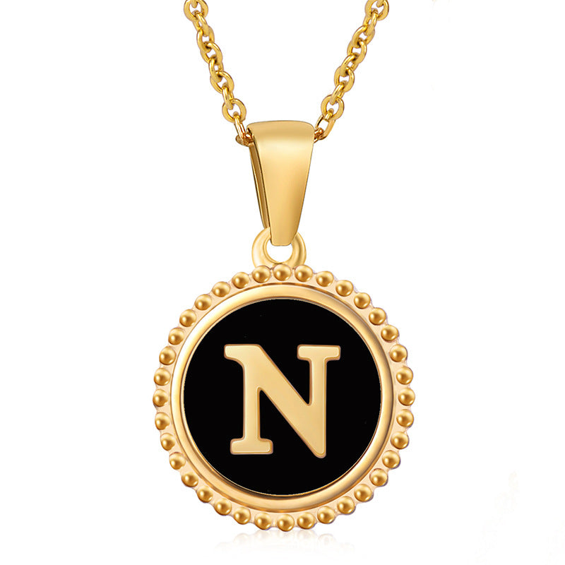 Initial Disc Necklace Gold Disc Necklace For Women